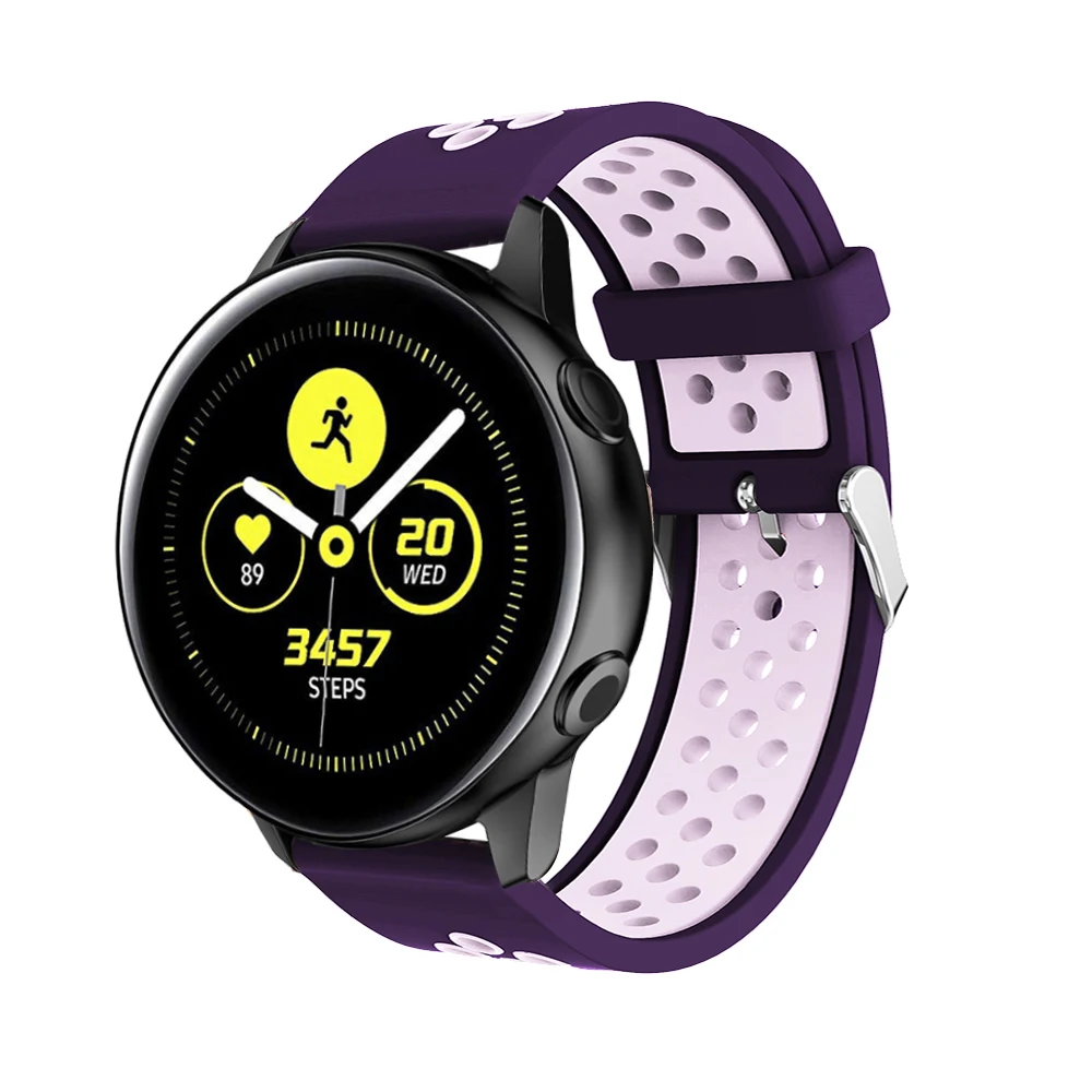 Силиконовый ремешок для часов samsung Galaxy Watch Active Band Galaxy 42 мм ремешок S2 gear мягкий спортивный 20 мм смарт-браслет ремешок для часов