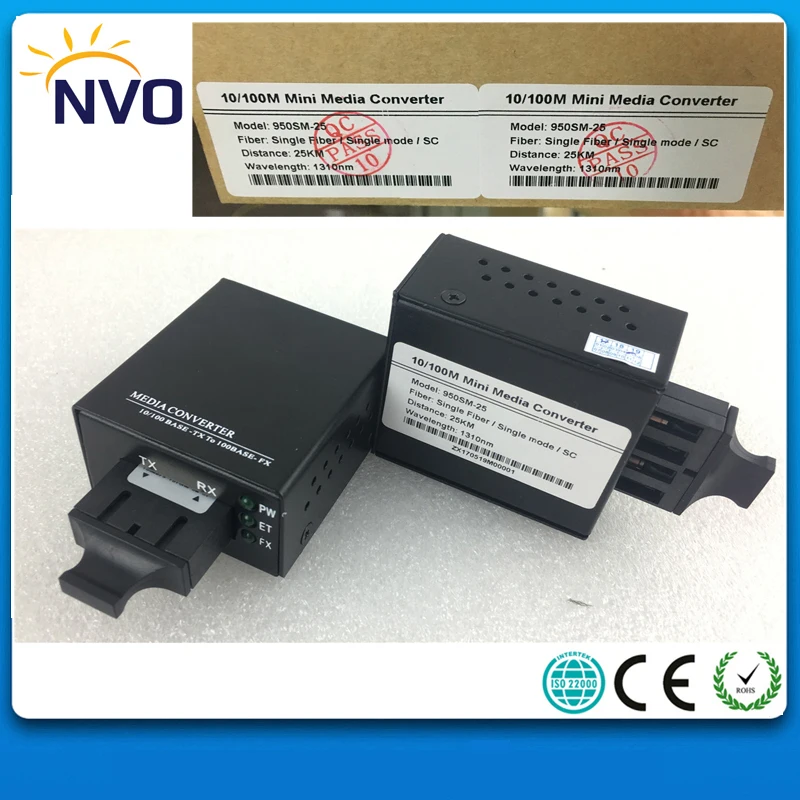 

Free Shipping 100M,DX,25KM,1RJ45,Single Mode,SC,External power Supply,Euro Charger,Mini Type Fiber Media Converter