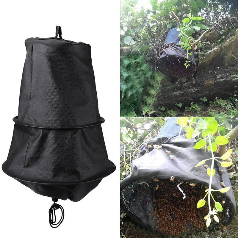 

3 Layers Bee Cage Canvas Collection Black Beekeeper Bee Hive Cage Swarm Trap Swarming Catcher Gather Beekeeping Tool
