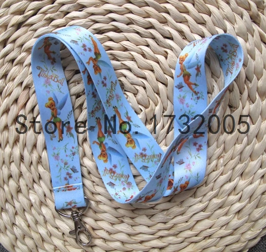 

New 10 Pcs Tinkerbell Cello Phone Key Chains Neck Strap Keys Lanyards Free Shipping L-02