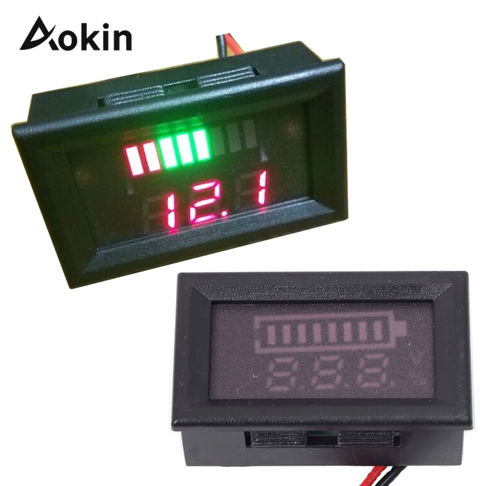 

12V Car Battery Test 12V ACID Lead Battery Charge Level Indicator Battery Tester Battery Capacity Meter LED Tester Voltmeter