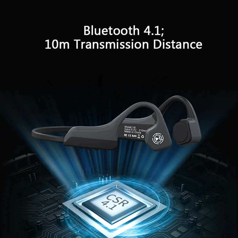 VTIN V8 Bone Conduction Wireless Bluetooth Earphone IPX5 Waterproof Outdoor Sport Headset with Microphone Handsfree Headsets     (24)