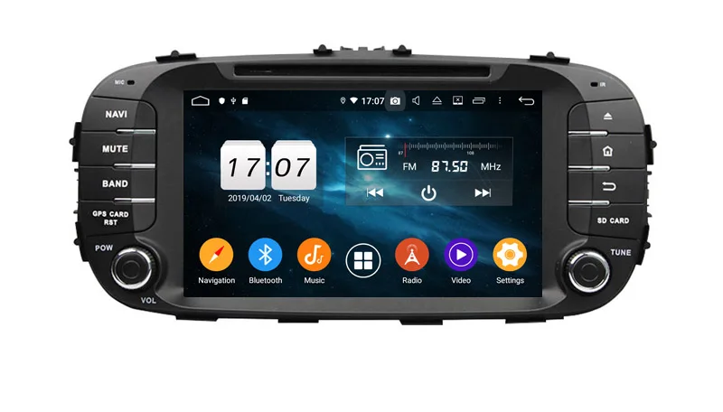 Top Android 9.0 octa core 4G RAM 64G ROM car dvd player gps glonass navigaiton for KIA soul 2014 2015 2016 6