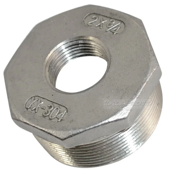 

FGHGF 2" Male x 3/4" Female DN50 to DN20 Reducer Bushing BSPT Thread Stainless Steel SS 304 Pipe Fittings For Water Gas Oil