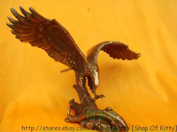 

Chinese Bronze Brass Statue EAGLE sculpture 8"High vases sculpture, Garden Decoration Brass Bronze