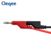 Cleqee P1045 5pcs 4mm stackable banana plug to test clip test leads Durable Multimeter Testing Cables Copper 1M ► Photo 2/4