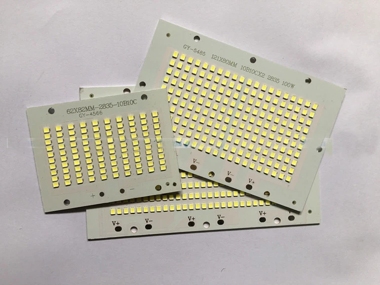 SMD2835 светильник плата источника 50 Вт 100 Вт высокой мощности Мощность светодиодный лампы лампа печатной платы для приготовления пищи на воздухе литой светильник