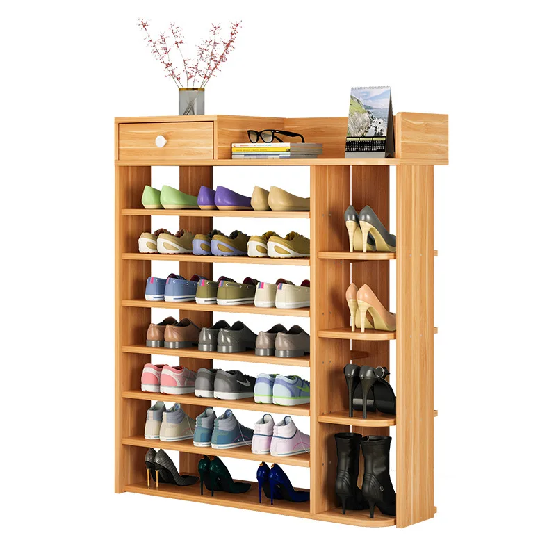 Modern Multilayer Shoe Cabinet Wooden Shoe Box Storage Box Shoe Organizer Thickened Shoe Box assembly economical dustproof home