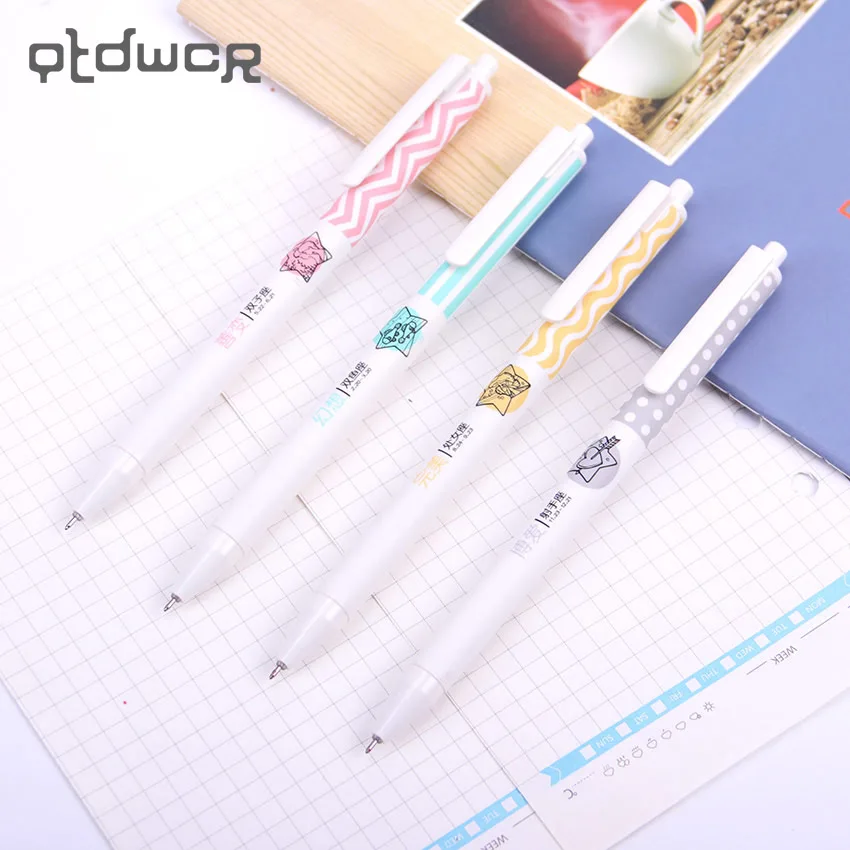 

1PC Multicolor Cute Kawaii Little Fresh Cat Gel Pen Korea Stationery Pens School Office Supplies Material Escolar