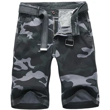 Мужские летние шорты, мужские военные шорты до колен с короткими карманами, повседневные армейские зеленые шорты Карго, Пляжная брендовая одежда, 38 без ремней