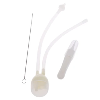 

Baby Safe Nose Cleaner Vacuum Suction Nasal Aspirator With Tweezers Brush Set
