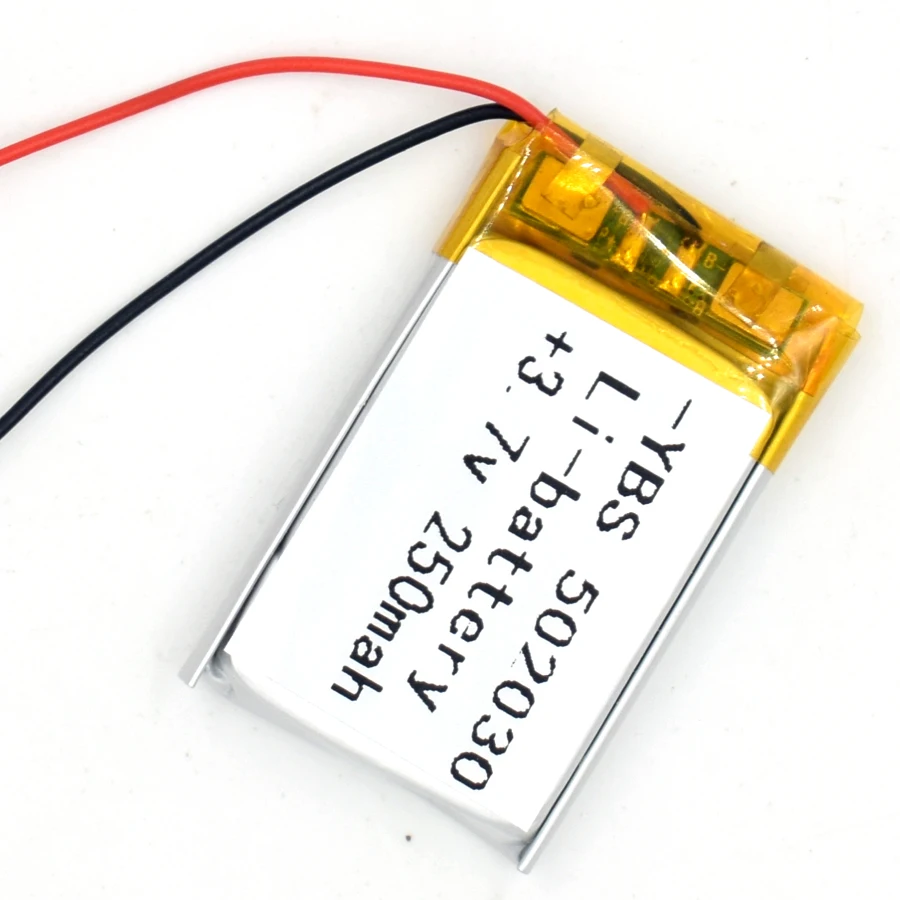 

10PCS 3.7V 250 mAh Li-Polymer Rechargeable Battery 502030 Li Po ion for GPS Bluetooth MP3 MP4 MP5 Watch 052030