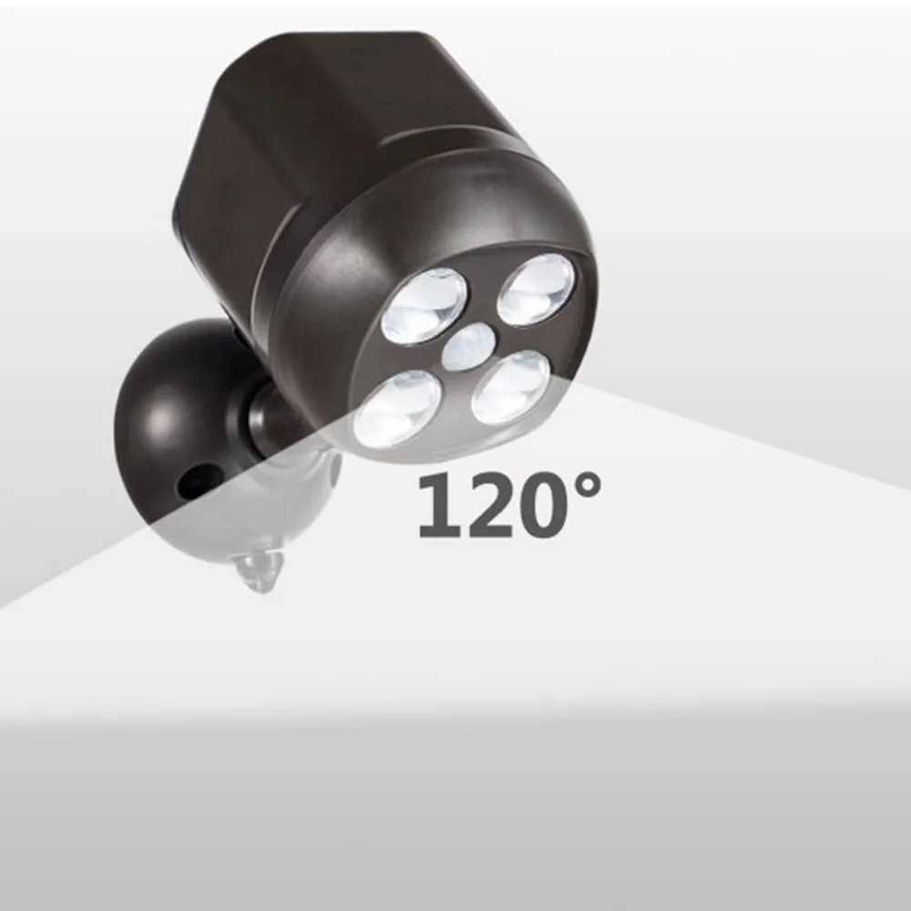 

High power pir motion sensor lights white 4LED spot light automatically Induction lighting wall mount light with induction lamp