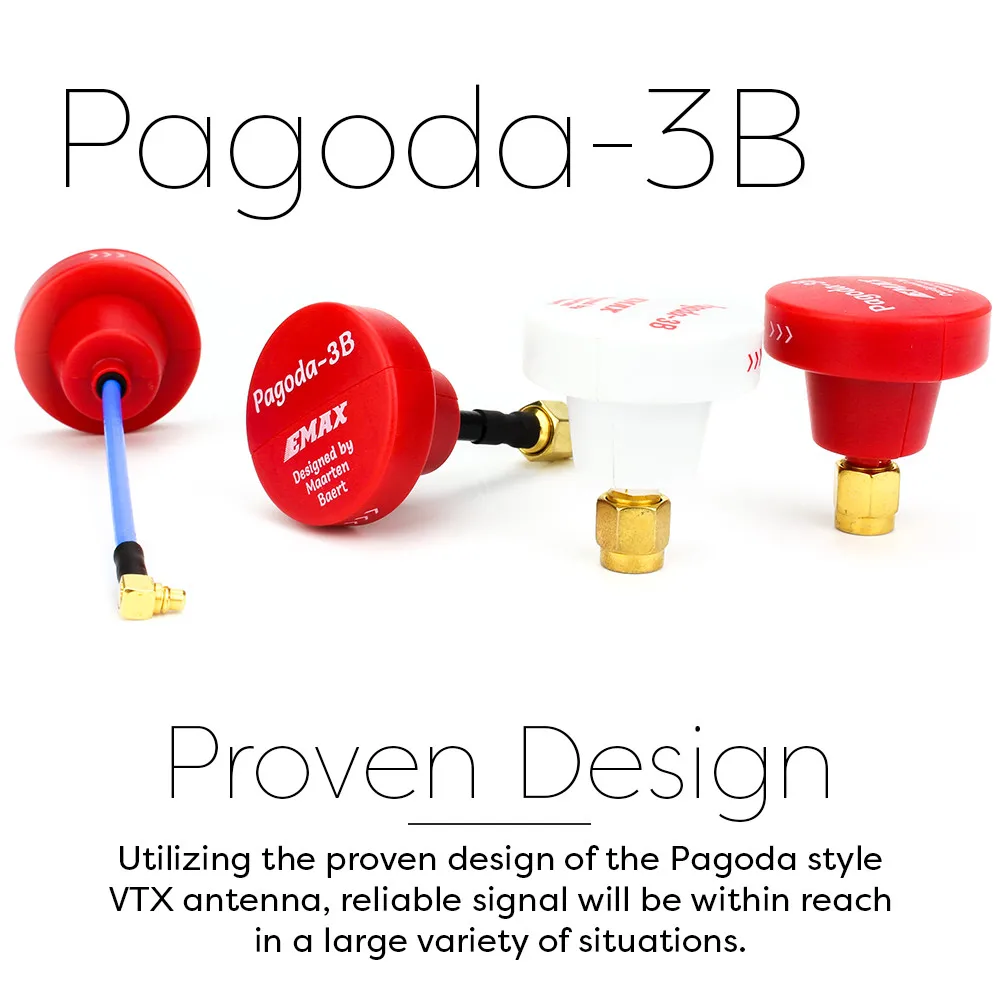 EMAX Pagoda 3B by Maarten Baert VTX Antenna Pagoda Pro pagoda 2 mmcx Antena FPV for RC quadcopter (7)