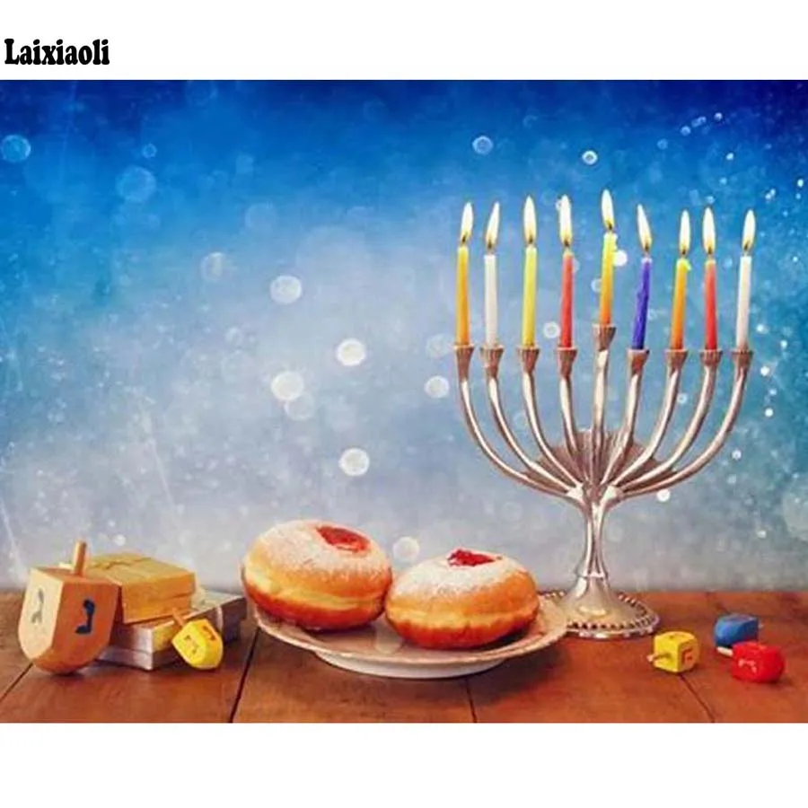 

5D DIY Diamond Painting Full Square Rhinestones hanukkahl Picture Mosaic Diamond Embroidery Cross Stitch happy hanukkahl decor