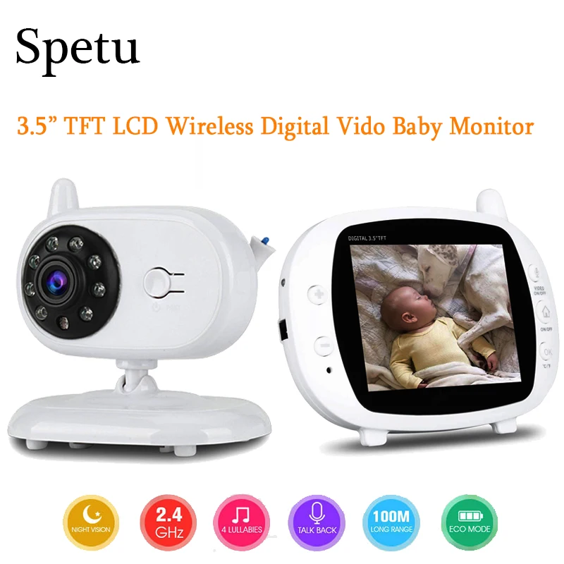 

Spetu Wireless 3.5 Inch TFT LCD Video Baby Sleep Monitor With Night Vision TFT Baby Monitor Baby Camera Digital Video Babysitter