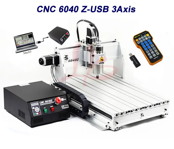 

Mini cnc router 6040Z-USB 3 1.5kw water cooled cnc engraver with mach3 remote control free tax to EU countries