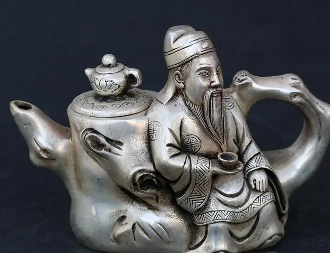 

Редкие старые серебряные резьбовые украшения-горшок для корней, ручная работа, лучшая коллекция и украшение, бесплатная доставка