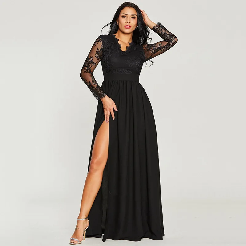 

Black Evening Dresses 2019 Long Sleeves Appliques Lace Beaded Islamic Dubai Saudi Arabic Long Formal Evening Gownrobe soiree
