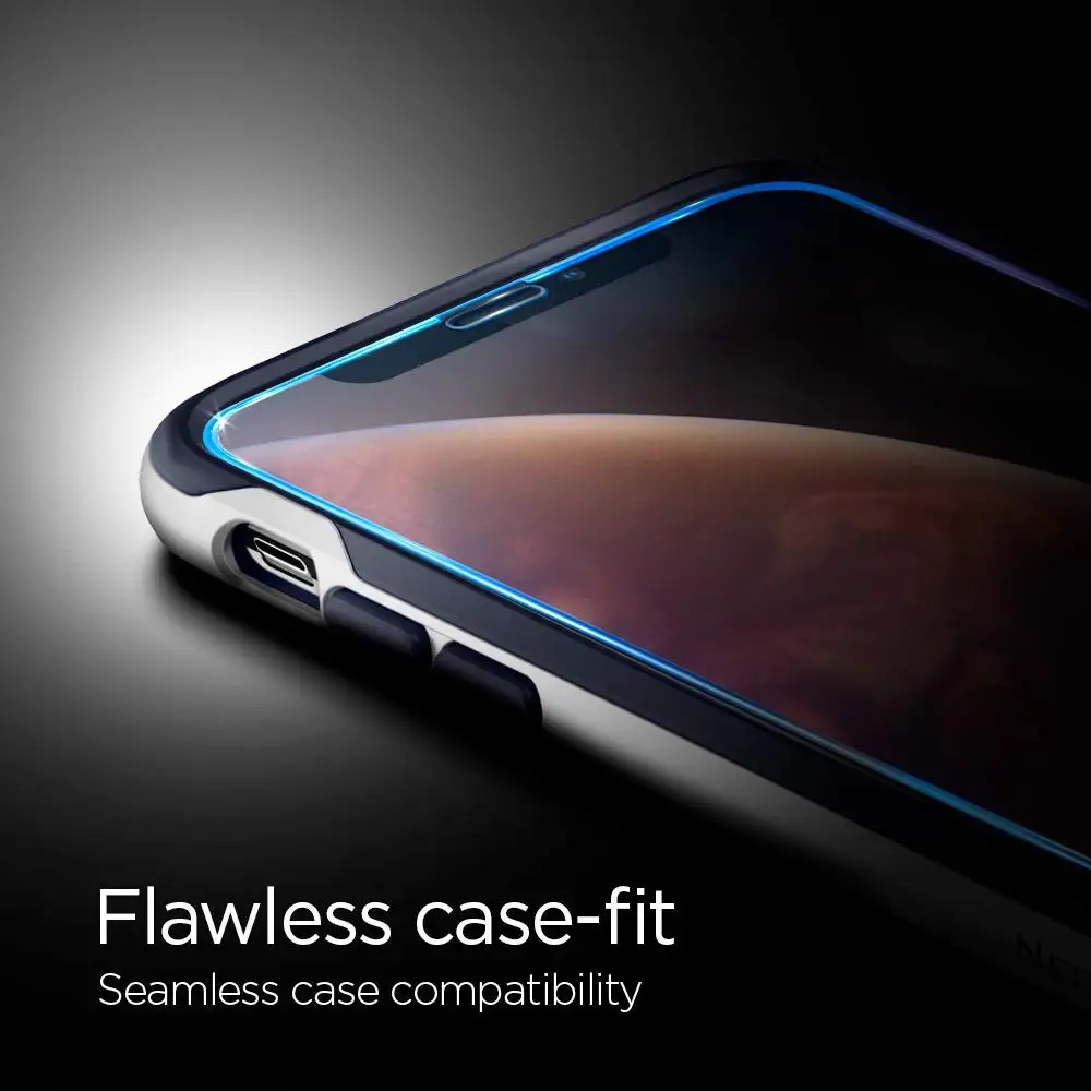Spigen Glas.tR Slim EZ Fit полное покрытие закаленное стекло Защита экрана для iPhone 11 Pro Max / XS