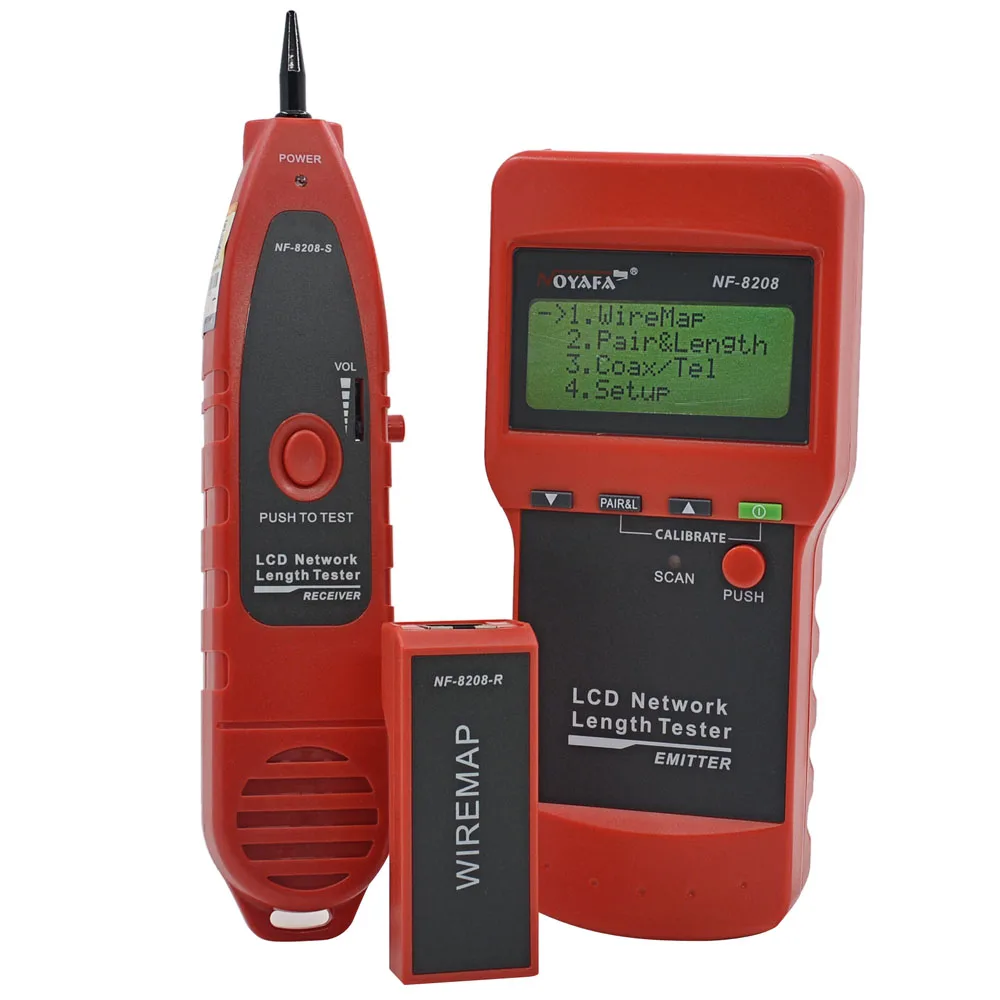 

NOYAFA NF-8208 Detector Inspection Cat5e Cat6e RJ45 Wire Tracker Diagnose Tone Tracer Ethernet LAN Network Cable Tester