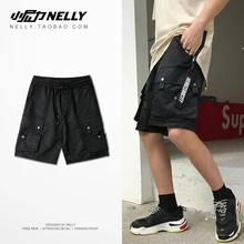 Nelly летние однотонные большие карманные рабочие тактические Шорты повседневные дикие Harajuku рабочие шорты для женщин и мужчин