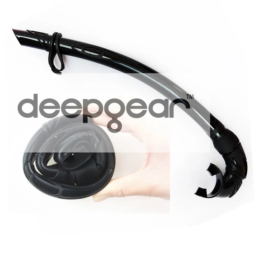 

Top flexible silicone diving snorkel Full folded snorkels Roll-up diving and swimming snorkel black silicone snorkel for adult
