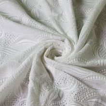 Натуральный белый хлопок вышивка гипюр кружевная ткань 1 ярд* 132 см