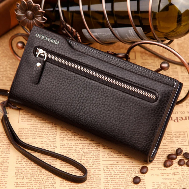 

2016 Hot Sale Quality PU Leather Men Zipper Long Clutch Wallets,embossed Pattern multifunction Card Holder purse Wallet Large
