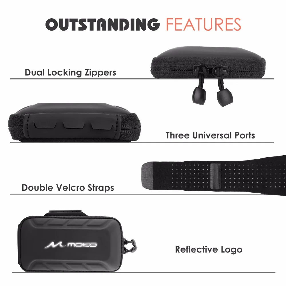 Sports Armband for iPhone X,Samsung Galaxy S7 Edge, Huawei P10, P9, Sweatproof Running Arm Bag Cell Phone Pouch for 5.8-6.3 inch