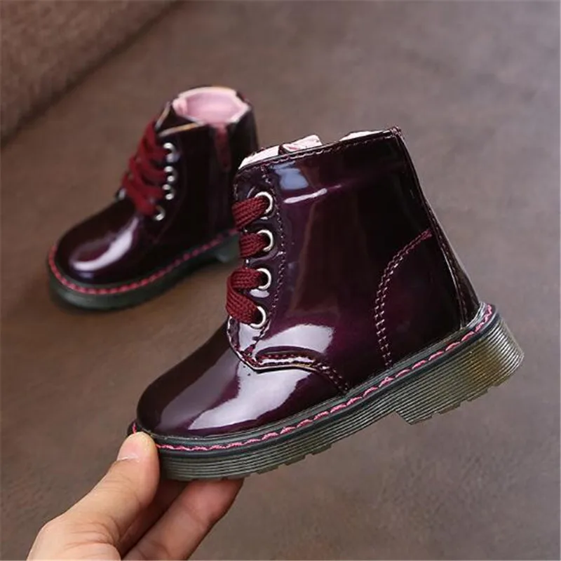 Goedkoop Nieuwe Kinderschoenen Herfst Jongens laarzen Meisjes Comfortabele Enkellaarsjes Baby Peuter Schoenen Kinderen Leren Laarzen 019