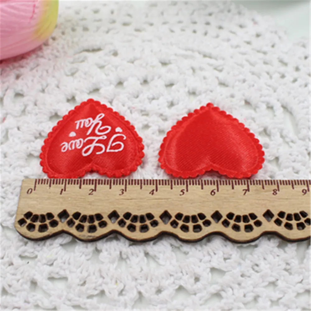 100Pcs Silk Sponge Satin Fabric Cute Heart Petals Wedding Confetti DIY Romantic Heart Cloth Decorations Scrapbook Accessories