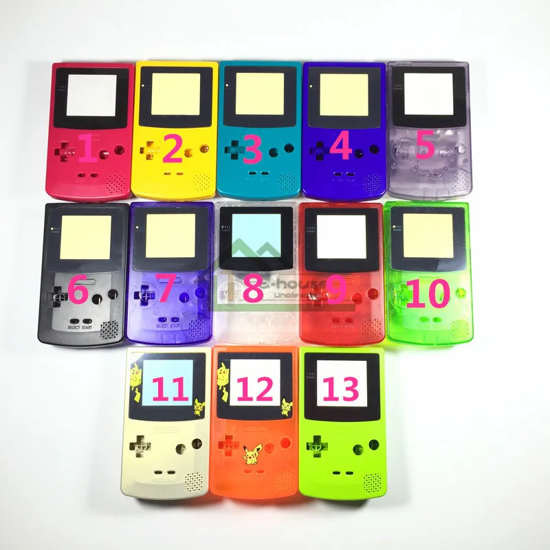 10 комплектов прозрачный чехол для игровой консоли Gameboy Color GBC полный корпус
