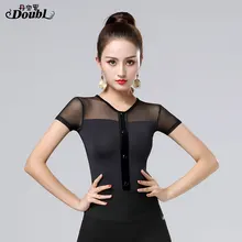 Женские костюмы для бальных танцев новейший дизайн женский современный Вальс Танго Топ/стандартный конкурс короткий рукав S-3XL