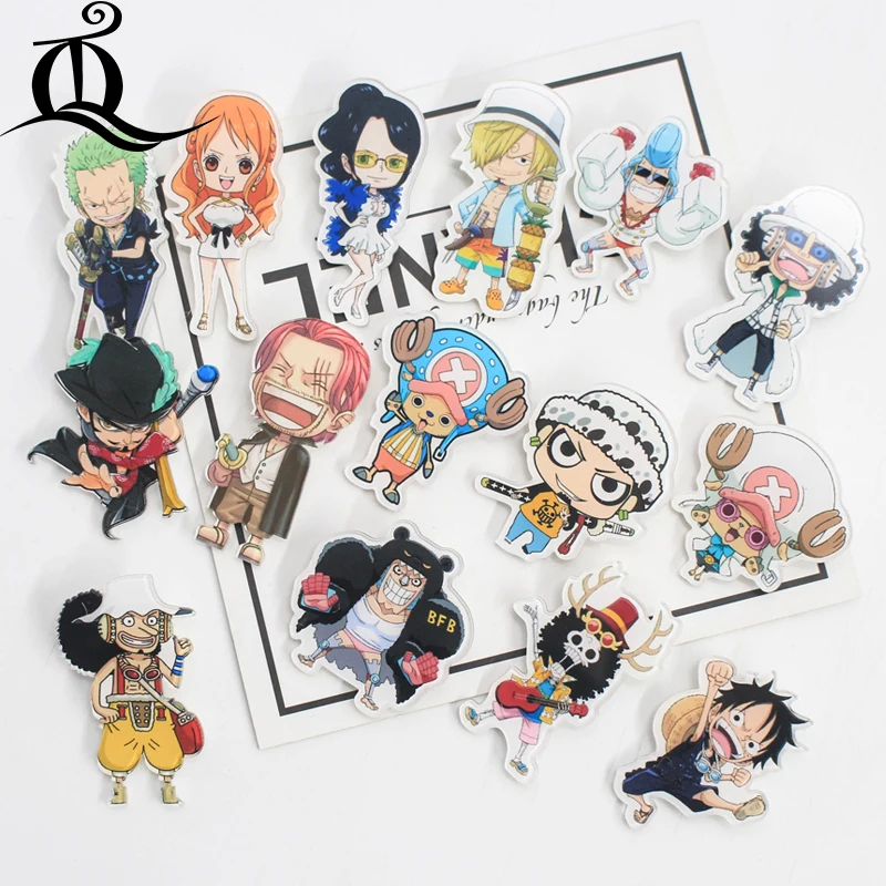 

1PC hot Acrylic Brooches Cartoon One Piece Tribe Mix Brooches Backpack Student Clothes Brooches Pins Bag Decor Brooch Badges Z32