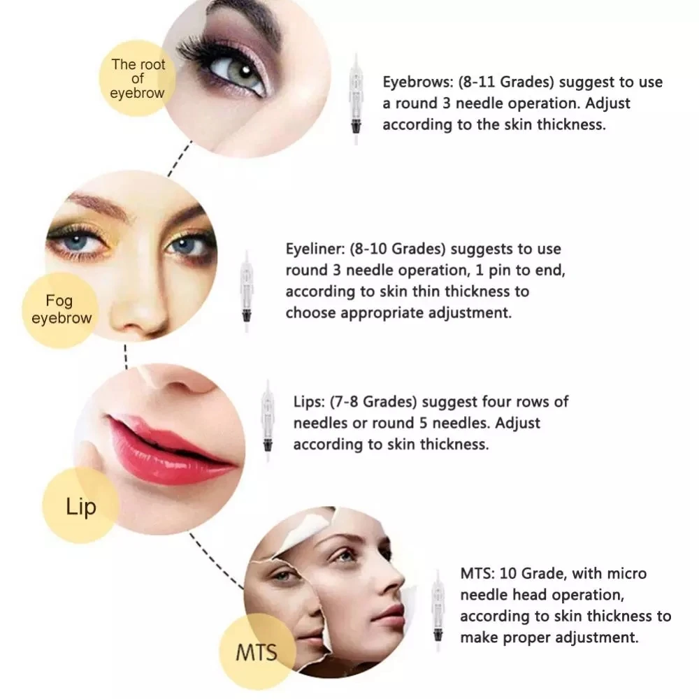 Charmant Перманентный макияж татуировки цифровая машина наборы вышивка бровей губ подводка для глаз микроблейдинг МТС машина