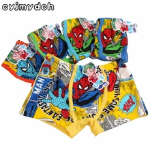5 шт./лот, трусы с человеком-пауком для мальчиков, трусы для девочек, нижнее белье детское нижнее белье с Микки-Маусом трусы-боксеры для мальчиков, детские шорты трусы, От 3 до 11 лет