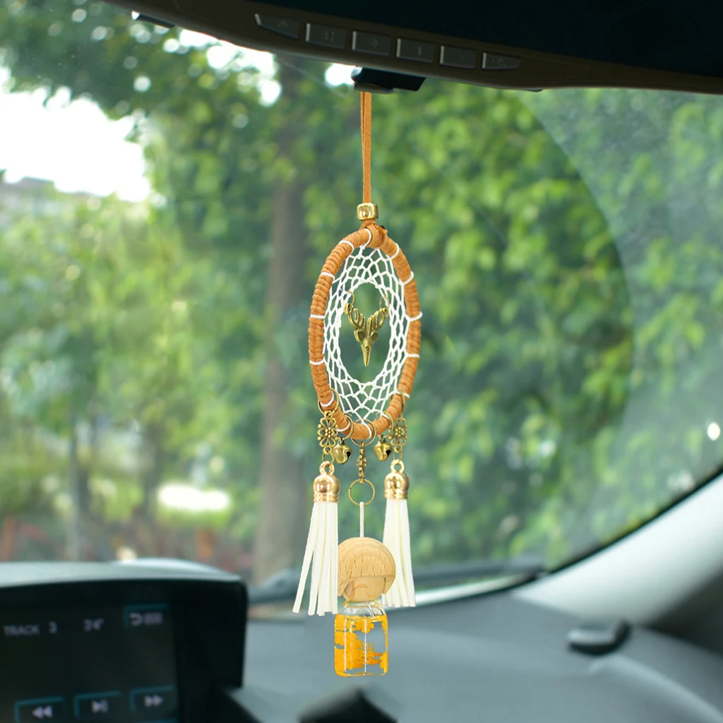 Home Hanging Tassel Pendant With Little Girl Model Decor Ornament, Dreanm Catcher Decor for Car