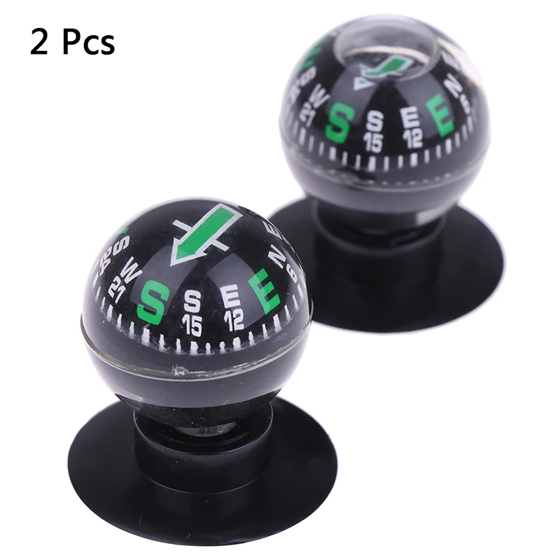 2 Pcs Car Compass Ball Rotation Waterproof Vehicle Navigation Ball