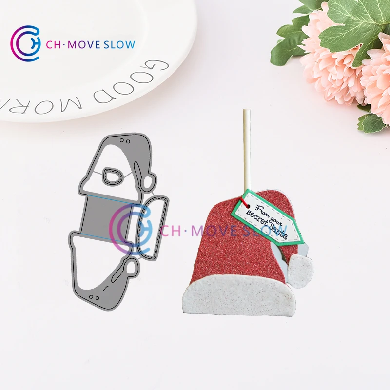 

CH Santa Hat Lollipop Metal Cutting Dies and Stamp For Scrapbooking DIY Cards Album Decoration Embossing Hand-made Cards
