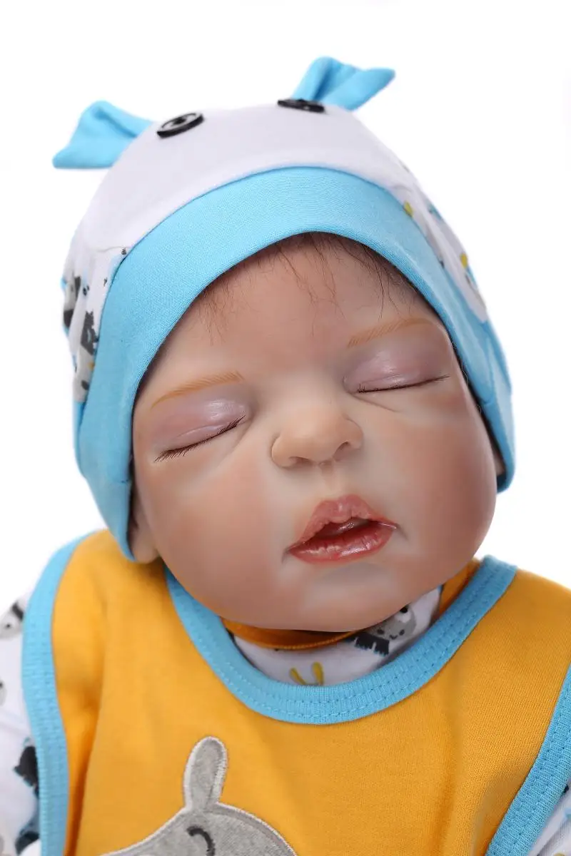 NPK Новый 22 дюймов полный силиконовый корпус Reborn baby boy куклы милые игрушки девочки куклы Детские как подарок на день рождения Brinquedos Для детей