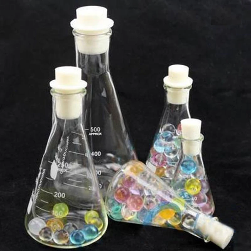 LINYEYUE 250mL Glass Conical Flask Chemistry Erlenmeyer Flask Borosilicate high temperature resistance Laboratory Equipment