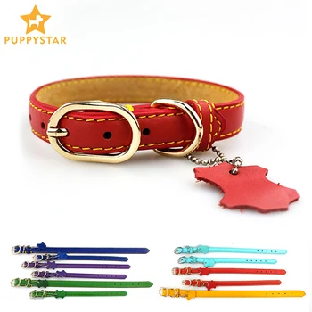 

Leather Dog Collar For Dogs Cats Puppy Breakaway Pet Collars For Small Large Dogs Adjustable Cat Dog-Collar Breathable PY0217