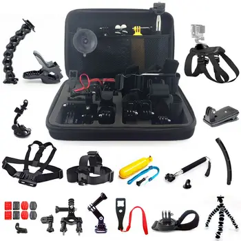 

40in1 Head Chest Mount Floating Monopod Accessories For GoPro Hero 3 4 5 H9 XIAOMI YI SJ4000 Camera