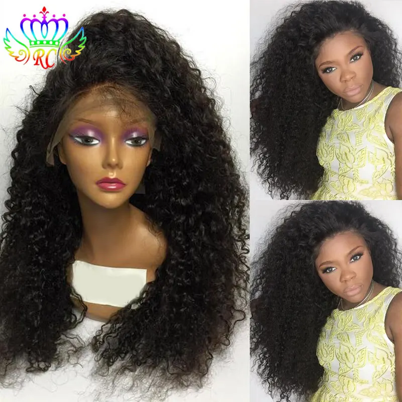 Nature Curly Wig That Look Real Long Synthetic Lace Wigs with Baby Hair