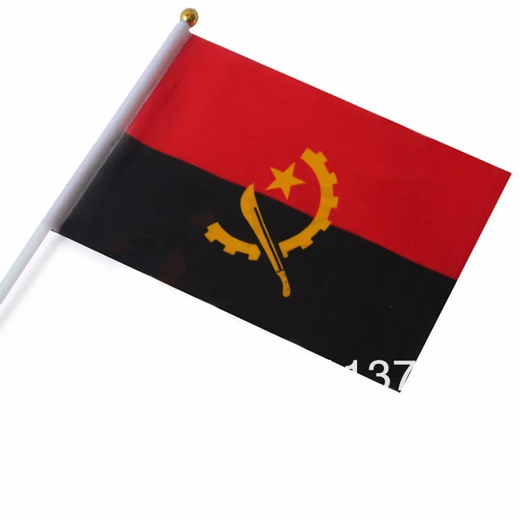Рукопожатие Замбия Центральная африканская Ботсвана Ангола Южная Африка флаги с пластиковыми полюсами, 14*21 см