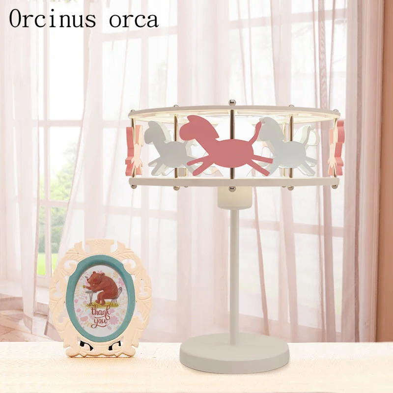 

Creative cute Trojan horse desk lamp girl bedroom children's room lamp cartoon personality LED animal decorative desk lamp