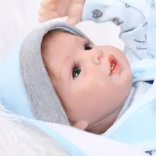 55 см силиконовая кукла-Реборн, игрушки, реалистичные, коллекционные, живые куклы для маленьких мальчиков, игровой дом, игрушка для девочек, подарок на день рождения