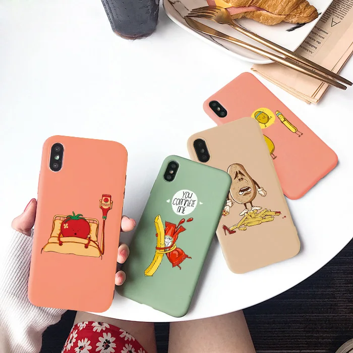 

Cute Funny Fundas For iphone 7 XS Max XR X 10 Case Coque For iphone 6 6s 7plus 8 Plus TPU Couple Silicone Anime Phone Case Cover