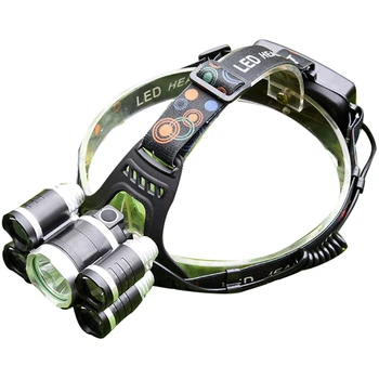 

5Led T6 Strong Light Head Light Lamp Aluminum Alloy Zoom Induction Head-Mounted Charging Waterproof Outdoor Fishing Lamp